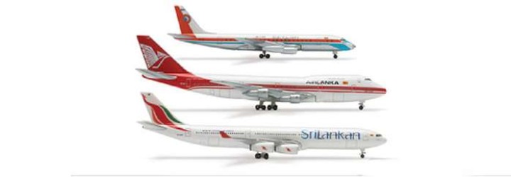 Srilankan Set Air Ceylon DC-8/AIR Lanka 747/SRILANK340