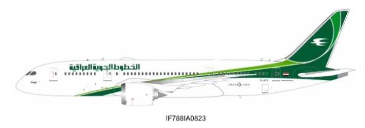 Iraqi Airways Boeing 787-8 Dreamliner YI-ATC with stand IF788IA0823 Inflight Scale 1:200