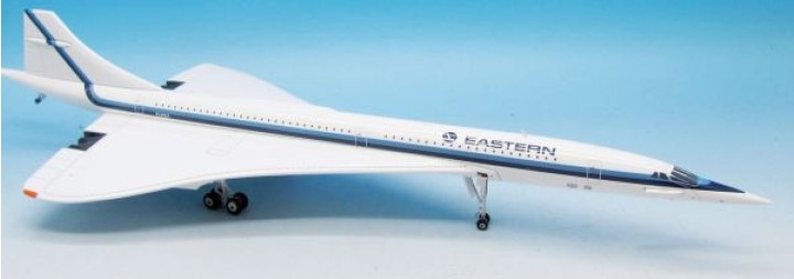 Maquette avion Concorde Eastern N100EA avec socle - métal 1/200e