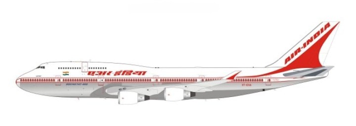 Air India Boeing 747-400 VT-EVA Polished With Stand IF7440218P  InFlight  Scale1:200