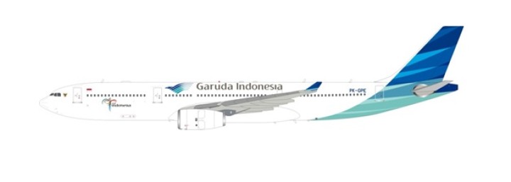 Garuda Indonesia A330-341 Reg# PK-GPE Limited w/Stand JF-A330-014 1:200
