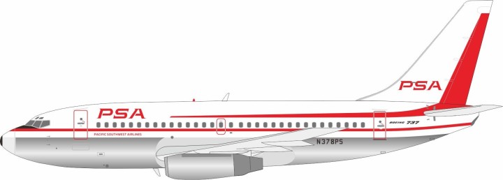 PSA Boeing 737-200 N378PS IF732PSA0725P InFlight Models 1:200