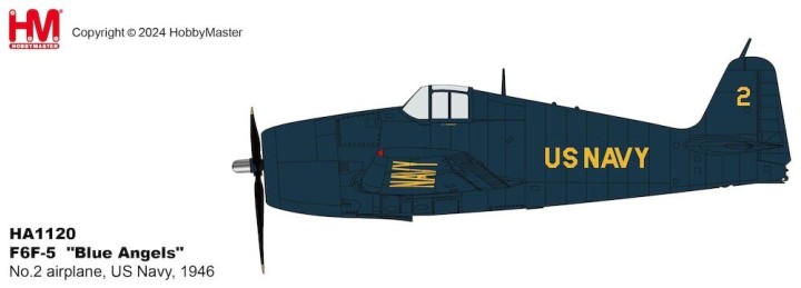 F6F-5 Hellcat "Blue Angels" No.2 airplane, US Navy, 1946  Hobby Master HA1120 Scale 1:72