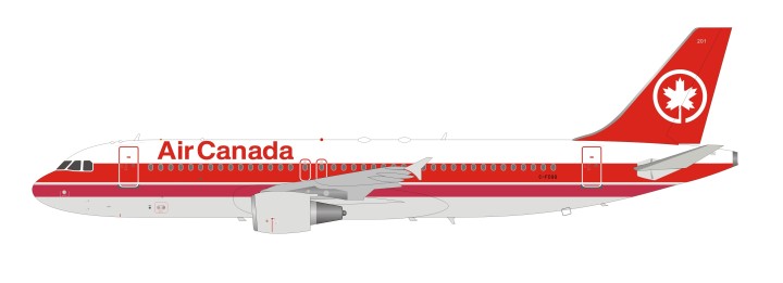 Air Canada Airbus A320-211 C-FDQQ stand InFlight B-320-AC-01 scale 1:200