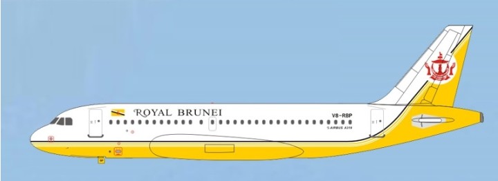 Royal Brunei Airbus A319 V8-RBP Aero Classics AC19149 scale 1:400