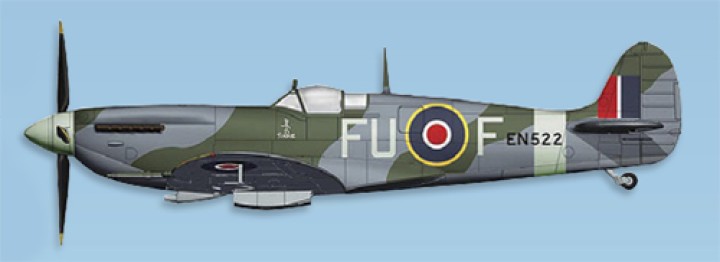 Spitfire Mk.IX Sgn. I.dr. John Ratten, 453 Squadron, England, 1943 ...