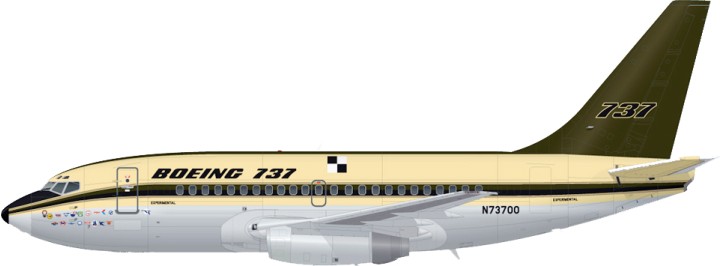 Boeing 737-100 N73700 Polished With Gold Stand InFlight IF731001P Scale 1:200