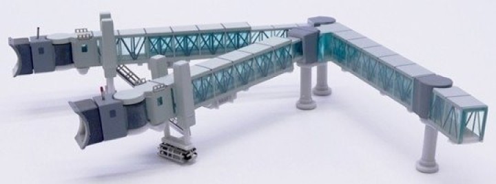 Air Passenger Bridge for wide-body aircraft (Green) - 1 per set LH4391 Scale 1:400