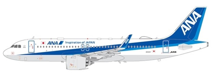 ANA All Nippon Airbus A320neo JA213A Stand JC wings JC2ANA167 scale 1:200