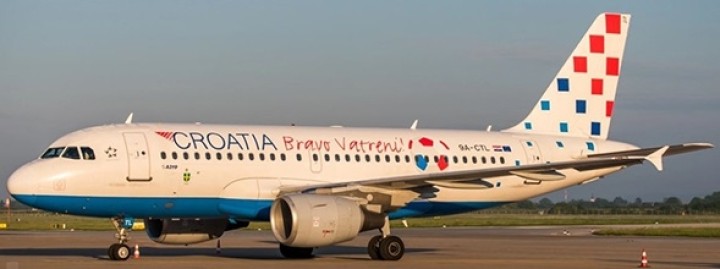 Croatia Airlines Airbus A319 Bravo Vatreni 9A-CTL JC2CTN143 scale 1200