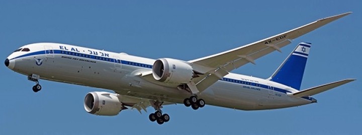 1:200 Herpa Eda Boeing 787-9 Dreamliner El Al Israël Reg. 4X-EDA 
