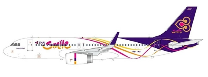 Thai Smile Airbus A320 Sharklets HS-TXU stand JC wings LH2THD029 scale 1:200