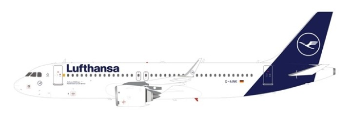 Lufthansa Airbus A320-271N D-AINK with stand JFox/InFlight JF-A320-016 scale 1:200