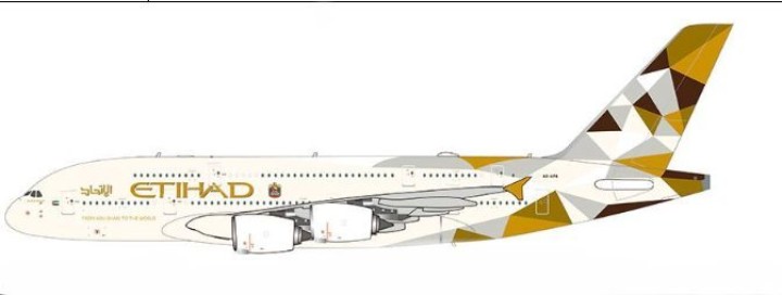 Etihad Airways Airbus A380-861 detachable gear A6-APA  Aviation400 AV4184 Scale 1:400