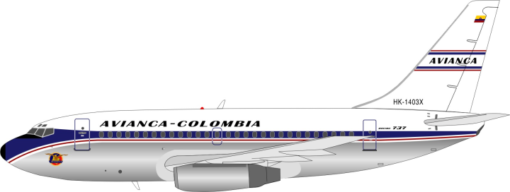 Avianca-Colombia 737-159 Reg# HK-1403X  IF7310115P 1:200