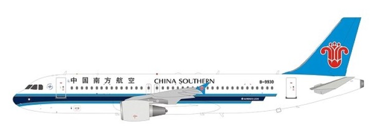 China Southern Airlines Airbus A320-200 B-9930 With Stand IF320CZ01 Scale 1:200