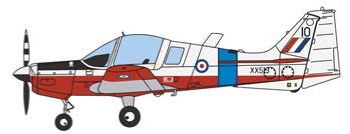 Royal Air Force RAF Scottish Aviation Bulldog AV72-25005 With Stand Aviation 72 Scale 1:72