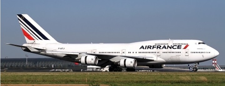 Flaps Down Air France Last Flight Boeing 747-400 F-GITJ with stand LH2AFR194A scale 1200