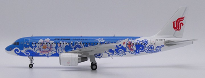 Air China Airbus A320 "Blue Peony" Reg: B-2377 With Stand LH2357 JCWINGS Scale 1:200 