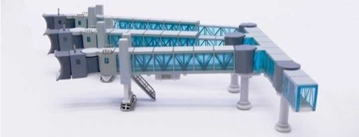 Air Passenger Bridge for A380 (Blue) - 1 per set LH4386 Scale 1:400 JCWings