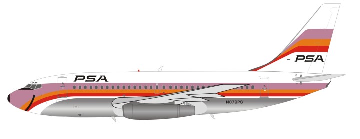 PSA Pacific Southwest Boeing 737-200 N379PS Polished Inflight IF732PS0119P scale 1:200
