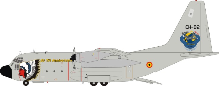 Belgium - Air Force C-130 CH-02 30th Anniversary With Stand InFlight IF1300217 Scale 1:200