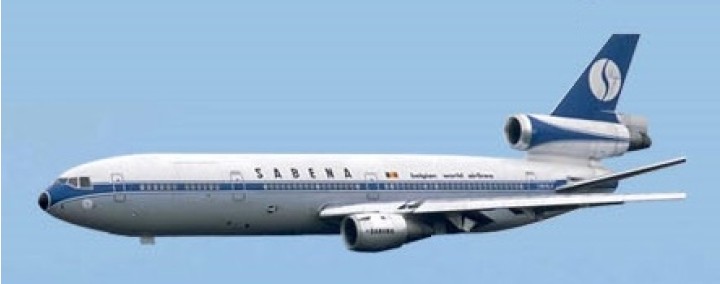 Sabena DC-10-30 D/C OO-SLA AC191204 die-cast Aeroclassics scale 1:500