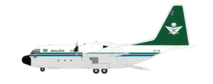 Saudi Arabian Royal Flight C-130 Hercules (L-382) HZ-116 B-130-SV-01 Inflight200 Scale 1:200