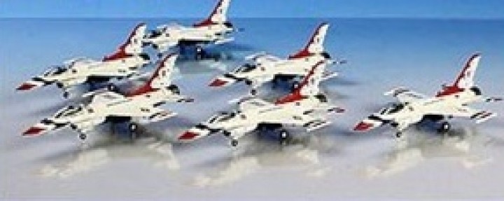 USAF Thunderbirds F-16C 6 Plane Set Hogan (1:200)