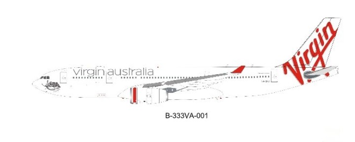 Virgin Australia Airlines Airbus A330-200 VH-XFJ With Stand B-333VA-001 InFlight Scale 1:200