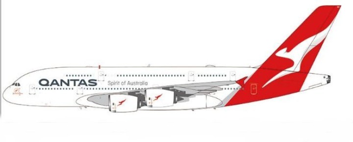 Qantas Airbus A380-842 VH-OQS detachable gear Aviation400 WB4034 Scale 1:400