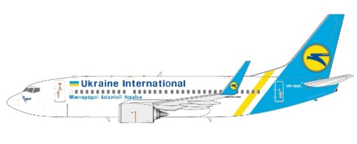 Ukraine Unternational Boeing 737-800 Registration UR-GAH JCWings JC2AUI691 Scale 1:200