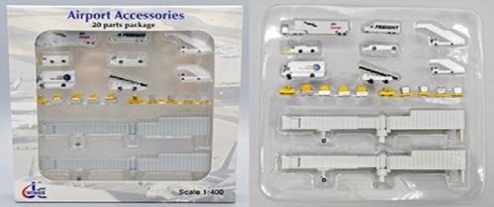 Airport Accessories 20 Piece Set JC Wings JC4GSESETA scale 1:400 