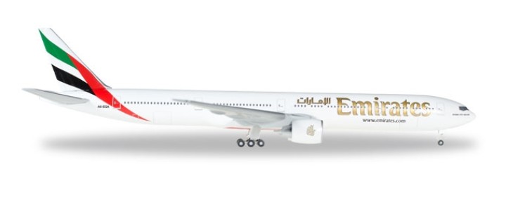 Emirates Boeing 777-300ER A6-EQA die-cast Herpa 518277-004 Scale 1:500
