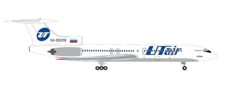 UTair Tupolev TU-154B-2 registration RA-85018 die-cast Herpa 531146 Scale 1:500