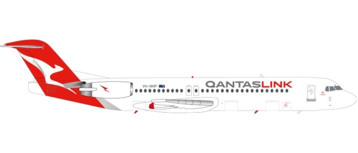 Herpa 559096-1/200 Fokker 100 Neu Qantaslink 