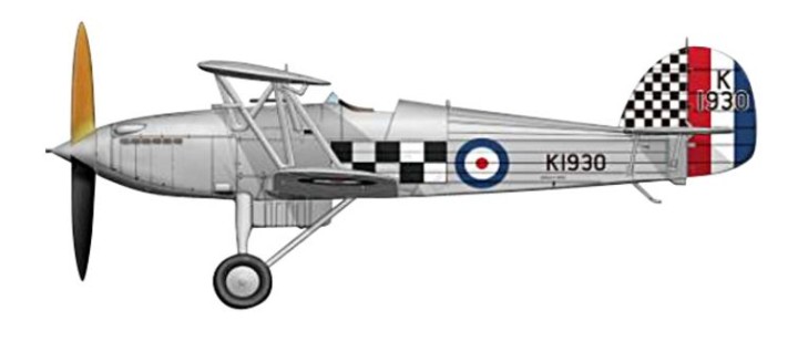 Hawker Fury I Sqn Leader R H Hanmer, RAF