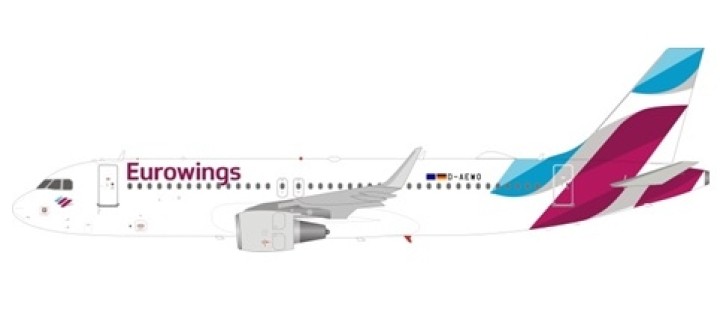 Eurowings Airbus A320-214 D-AEWO with stand InFlight/JFox JF-A320-020 scale 1:200