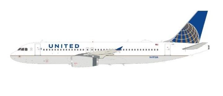 United Airlines Airbus A320-200 N491UA  W/Stand IF3201117 Inflight200 Scale 1:200