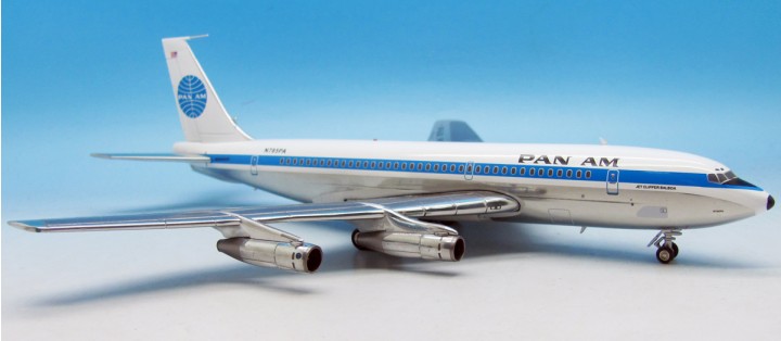 Pan Am Boeing 720-023 N785PA Polished "Jet Clipper Balboa" with Stand InFlight IF7200816P Scale 1:200