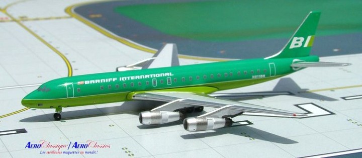 Braniff "Flying Colors"  DC-8/55 2-tone Green