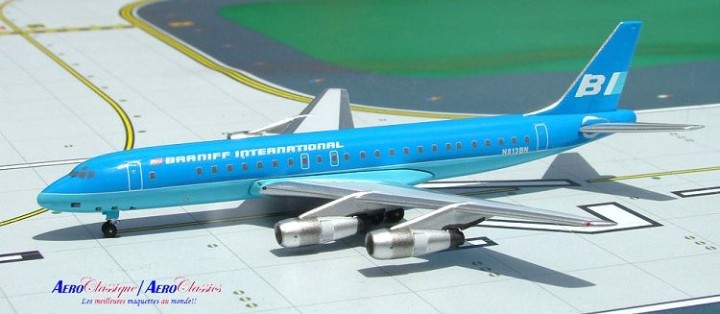 Braniff "Flying Colors"  DC-8/55 2-tone Blue