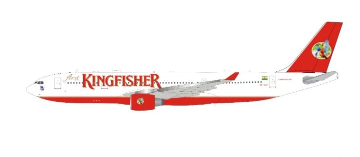 Kingfisher Airlines Airbus A330-223 VT-AJP plus stand  InFlight IF332IT0121 scale 1:200