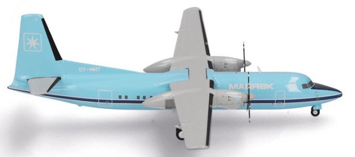 Maersk Airlines Fokker 50 F-50 HE572804  Die-Cast Herpa Scale 1:200 
