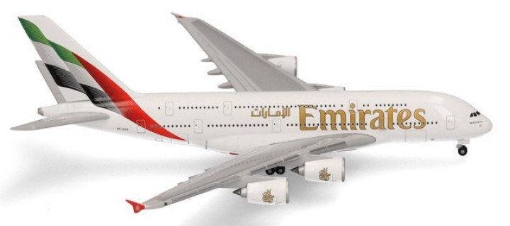 Emirates Airbus A380 2023 Livery HE537193 Die-Cast Herpa Wings Scale 1:500