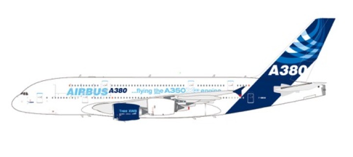 Airbus House A380 "Flying the A350 Engine"  Reg# F-WWOW  w/ Stand JC Wings JC2AIR397 Scale 1:200