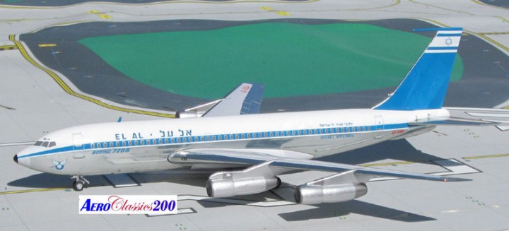 EL AL Boeing 720 Reg# 4X-ABA Western Model Scale 1:200