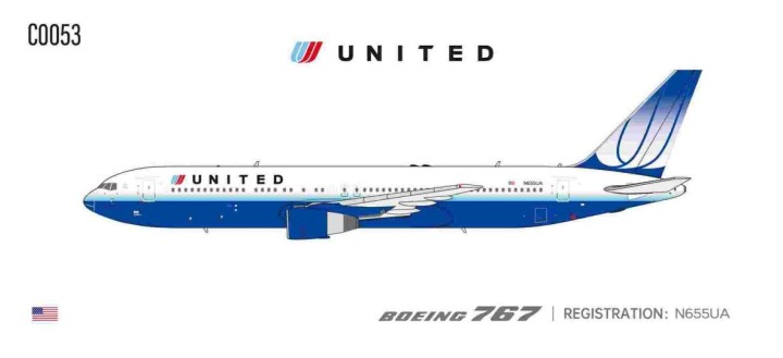 United Airlines Boeing B767-300 Reg: N655UA PAC0053 1:400