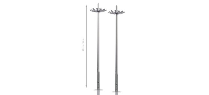 360 Airport Flood Lights Set of Two Herpa Accessories 570626 scale 1:200