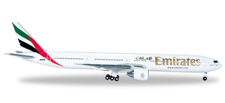 Emirates B777-300ER Reg# A6-ENX طَيَران الإمارات Herpa 518277-003  Scale 1:500